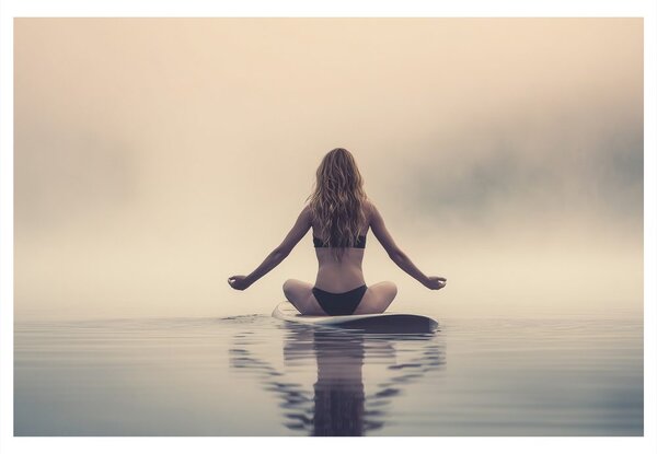 Tablou meditație în ceață