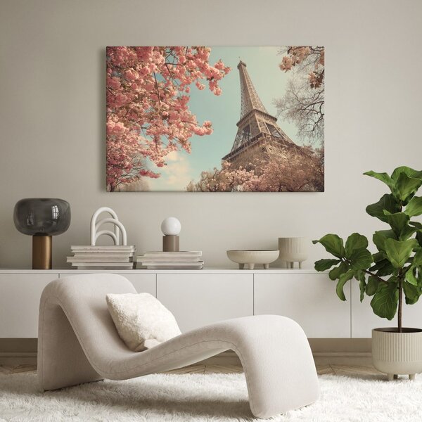 Tablou turnul eiffel în floare roz