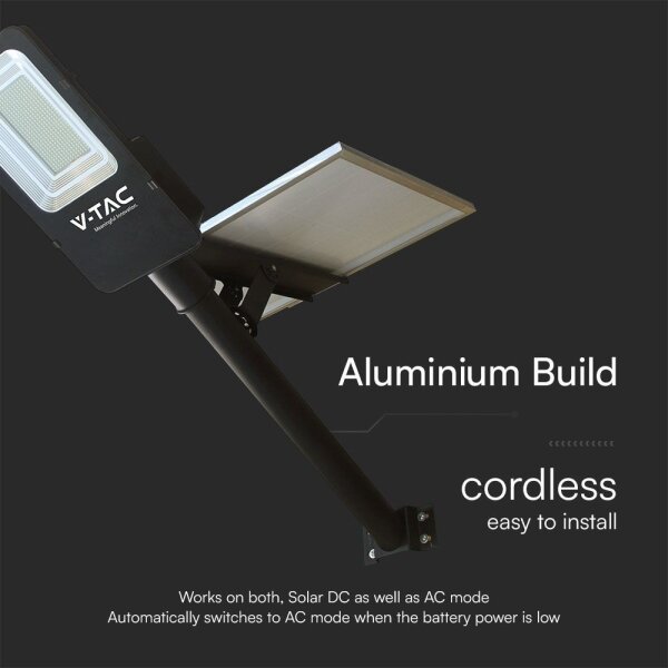 Lampă LED stradală solară dimabilă HYBRID LED/50W/230V 4000K IP65 + telecomandă
