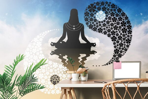 Tapet yin și yang yoga