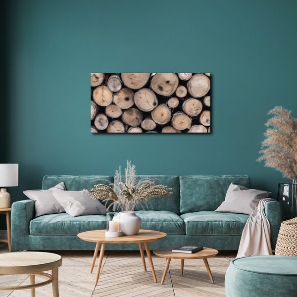 Tablou structura trunchiurilor de lemn