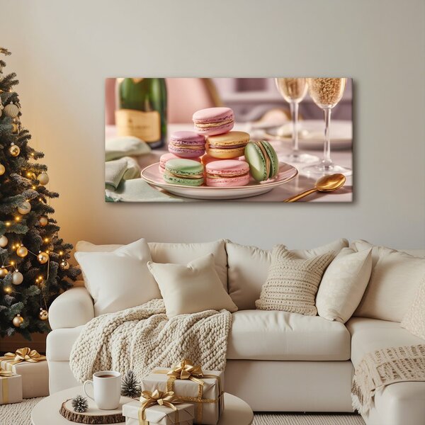 Tablou macarons pastelate