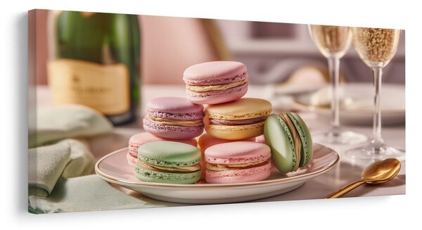 Tablou macarons pastelate