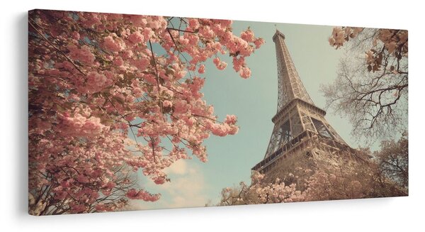 Tablou parisul de primăvară cu Turnul Eiffel