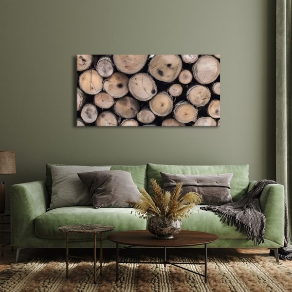 Tablou structura trunchiurilor de lemn
