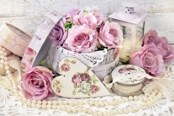 Fototapet natură moartă vintage romantică
