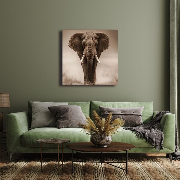Tablou elefant african în ceață
