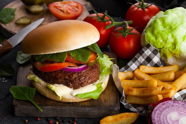 Fototapet hamburger american
