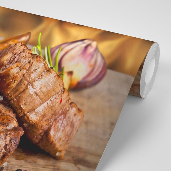 Fototapet steak de vită la grătar