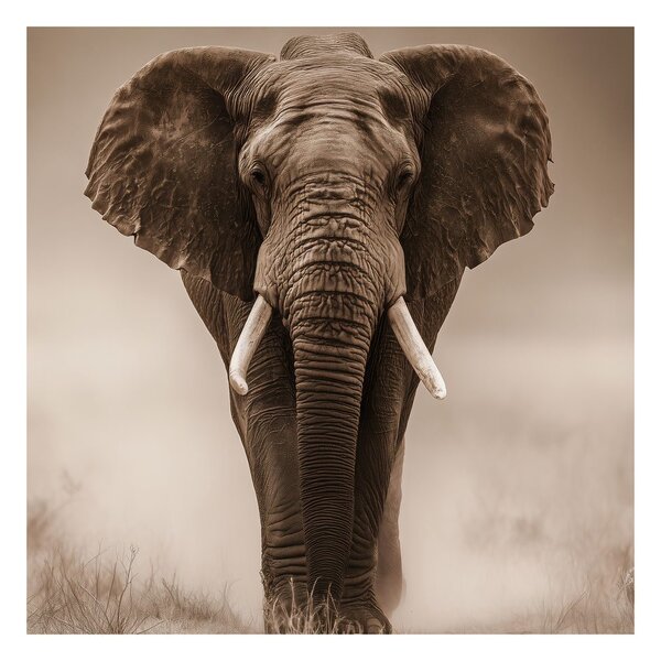 Tablou elefant african în ceață