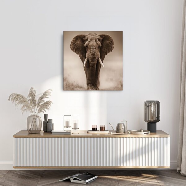 Tablou elefant african în ceață