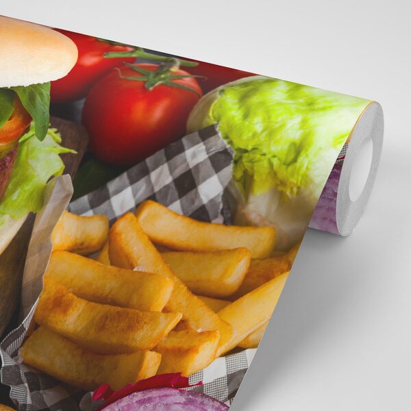 Fototapet hamburger american