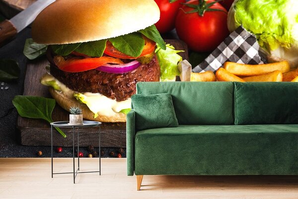 Fototapet hamburger american