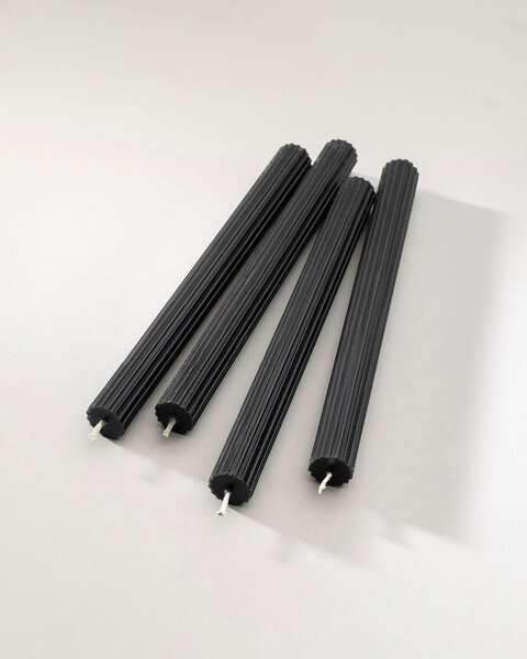 Set de lumânări cu fitil Noir 2x25 cm