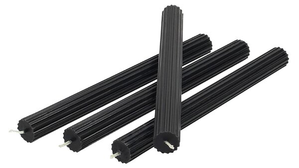 Set de lumânări cu fitil Noir 2x25 cm