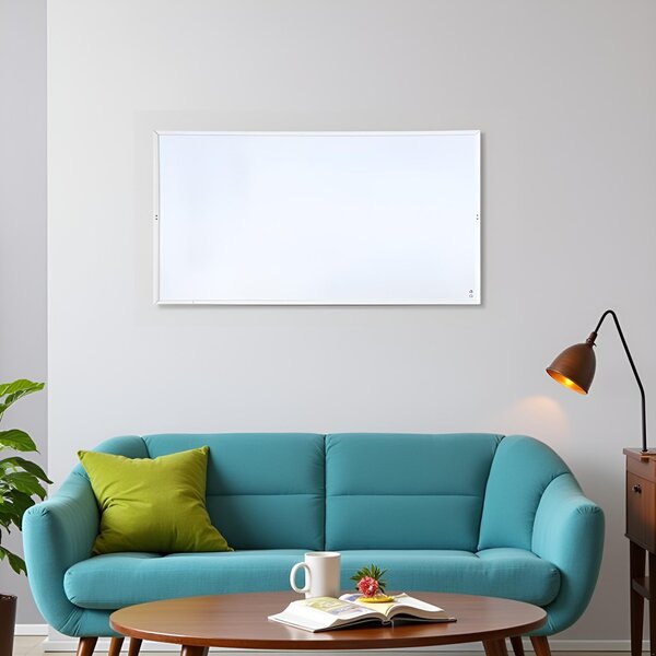 600W ElectricSun alb incalzire electrica panouri cu infrarosu, cu termostat, 101x60x2cm