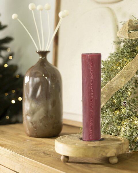 Lumânare burgund de Advent 25 cm