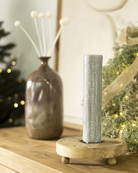 Lumânare gri de Advent 25 cm