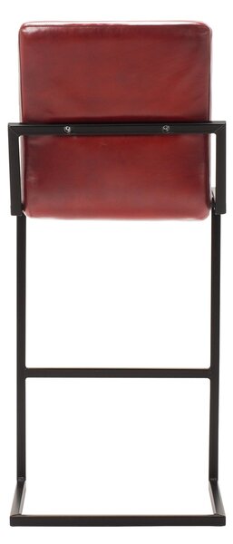 Scaun bar din piele Nomad Borderstripe S DarkBrown