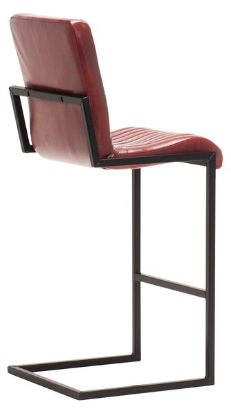 Scaun bar din piele Nomad Borderstripe S DarkBrown