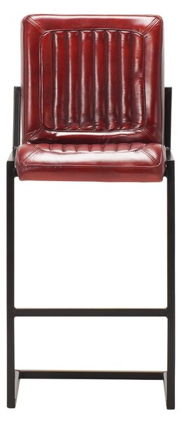 Scaun bar din piele Nomad Borderstripe S DarkBrown