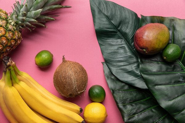 Fototapet amestec de fructe tropicale