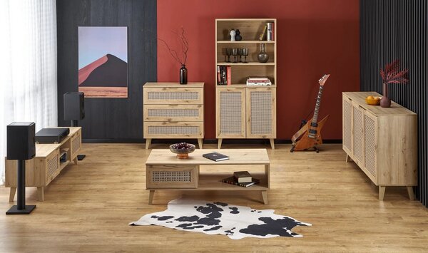 Masuta cafea BORNEO, stejar artisan, PAL laminat, 120x60x41 cm