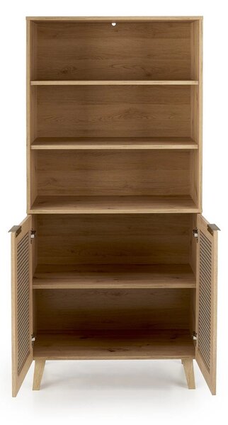 Biblioteca BORNEO, stejar artisan, PAL laminat, 80x40x173 cm