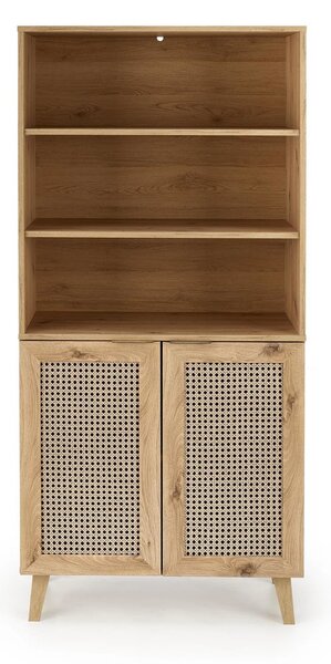 Biblioteca BORNEO, stejar artisan, PAL laminat, 80x40x173 cm