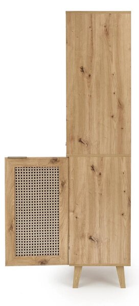 Biblioteca BORNEO, stejar artisan, PAL laminat, 80x40x173 cm