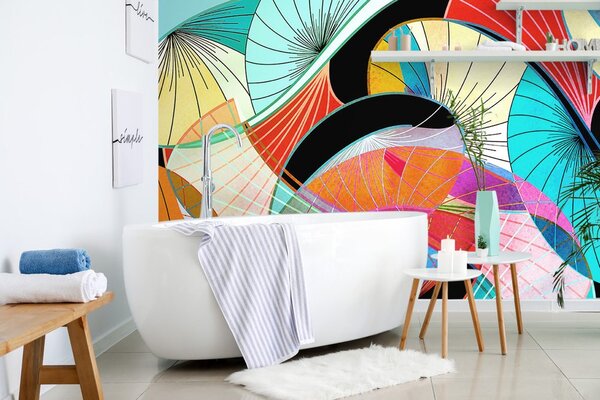 Tapet abstracție viu colorată