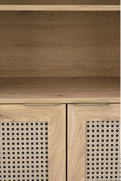 Biblioteca BORNEO, stejar artisan, PAL laminat, 80x40x173 cm