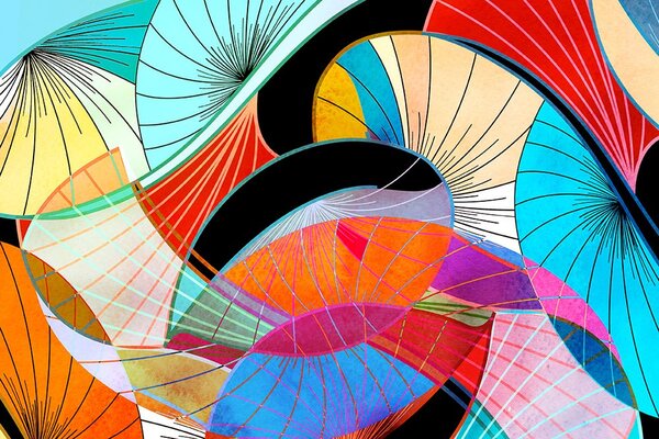Tapet abstracție viu colorată