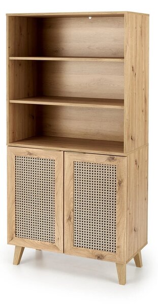 Biblioteca BORNEO, stejar artisan, PAL laminat, 80x40x173 cm