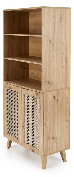 Biblioteca BORNEO, stejar artisan, PAL laminat, 80x40x173 cm