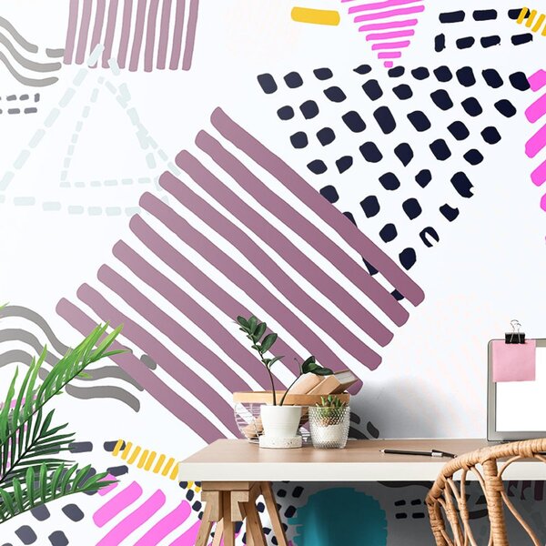 Tapet Memphis model în pop-art stil