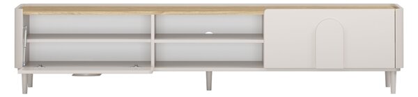 Comodă TV Amilio 220 cm cu sertar - cashmere / stejar uleiat / mânere cashmere