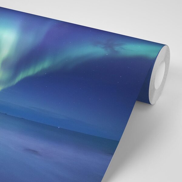 Fototapet aurora polară deasupra oceanului