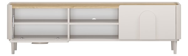 Comodă TV Amilio 170 cm cu sertar - cashmere / stejar uleiat / mânere cashmere