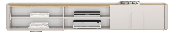 Comodă TV Amilio 220 cm cu sertar - cashmir / stejar uleiat / mânere cashmir