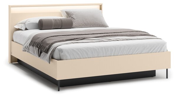 Pat Lorfera 107Dublu, Crem, 160x200, PAL laminat, Somiera patSomiera pat, 17x21x10cm