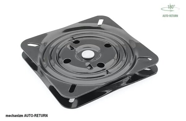 Scaun rotativ AZALIA, gri inchis/negru, stofa/metal, 61x44x86 cm