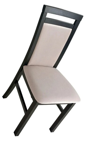 Scaun MILANO 5, negru/grej - Paros 2, lemn de fag/stofa catifelata, 43