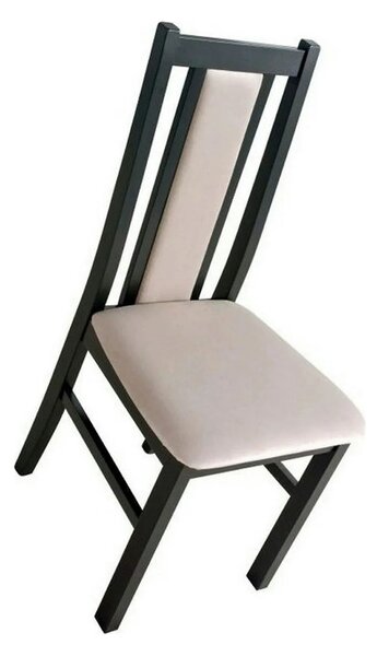 Scaun BOS 14, bej/negru, stofa clasica/lemn de fag, 43x40x94 cm