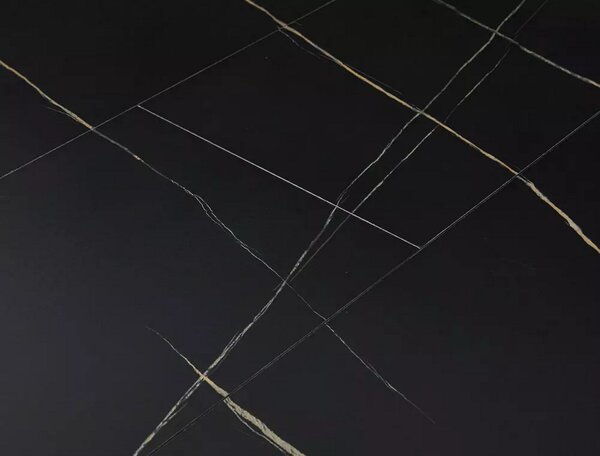 Masa extensibila pentru sufragerie GASTON, negru, 100/135x100x75 cm