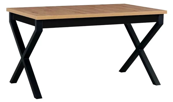 Masa extensibila IKON 1, negru/stejar artisan, lemn de fag/PAL, 140/18