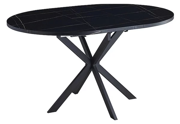 Masa extensibila pentru sufragerie GASTON, negru, 100/135x100x75 cm
