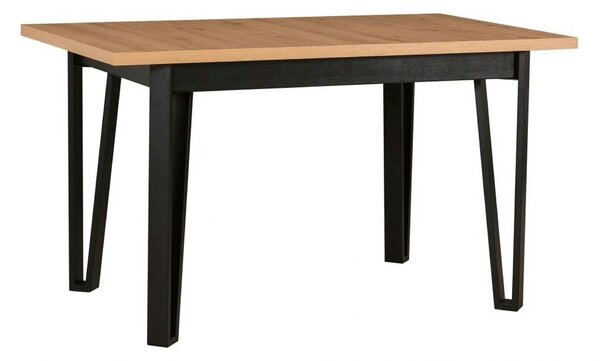 Masa extensibila IKON 5, negru/stejar artisan, lemn de fag/PAL, 140/18