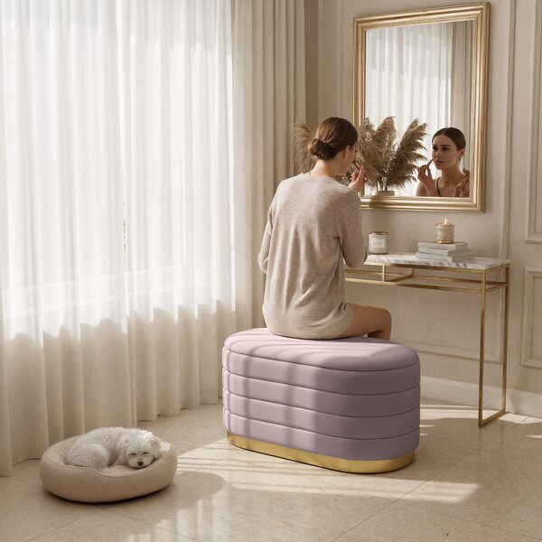 Taburete Bellina (roz pudrat). Promo -22%. 1152157