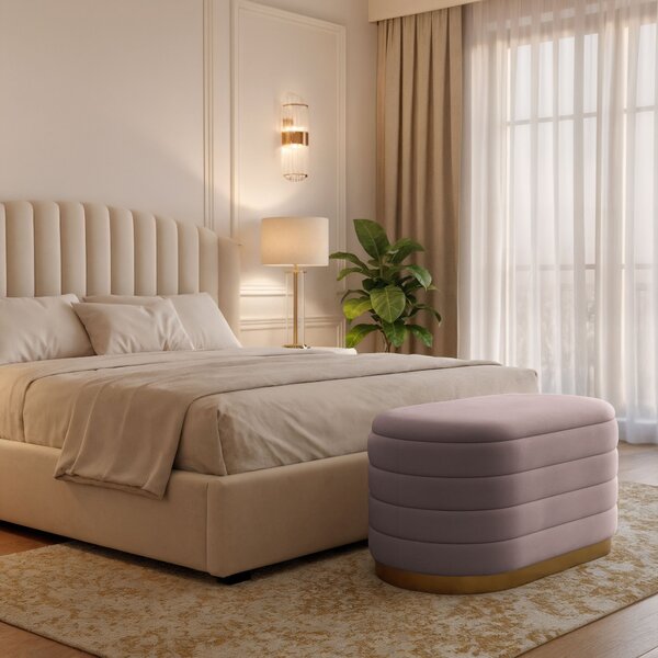 Taburete Bellina (roz pudrat). Promo -22%. 1152157